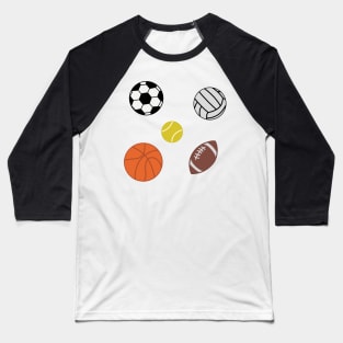 sport balls print design Baseball T-Shirt